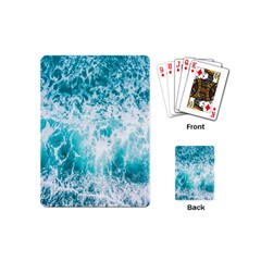 Tropical Blue Ocean Wave Playing Cards Single Design (mini)