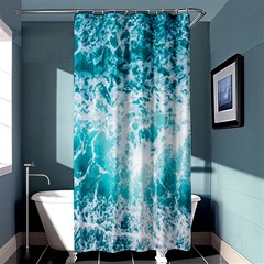 Tropical Blue Ocean Wave Shower Curtain 36  X 72  (stall)  by Jack14