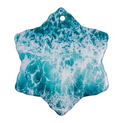 Tropical Blue Ocean Wave Ornament (snowflake) by Jack14