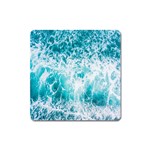 Tropical Blue Ocean Wave Square Magnet Front