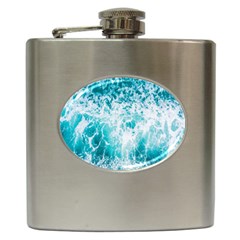 Tropical Blue Ocean Wave Hip Flask (6 Oz) by Jack14