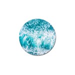 Tropical Blue Ocean Wave Golf Ball Marker Front