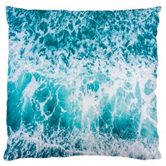 Tropical Blue Ocean Wave Standard Premium Plush Fleece Cushion Case (two Sides) by Jack14