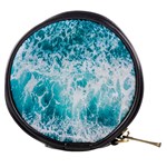 Tropical Blue Ocean Wave Mini Makeup Bag Front