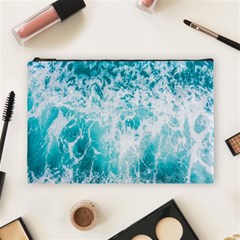 Tropical Blue Ocean Wave Cosmetic Bag (large)