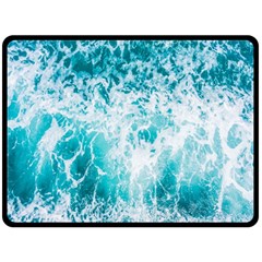 Tropical Blue Ocean Wave Fleece Blanket (large) by Jack14