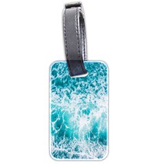 Tropical Blue Ocean Wave Luggage Tag (two Sides)