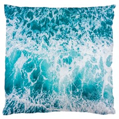 Tropical Blue Ocean Wave Large Cushion Case (one Side)