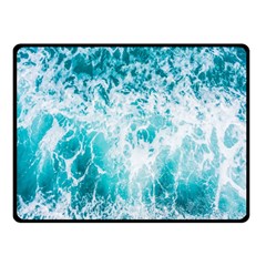 Tropical Blue Ocean Wave Two Sides Fleece Blanket (small) by Jack14