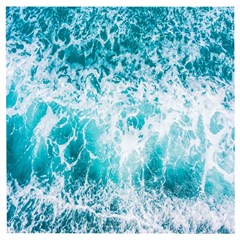 Tropical Blue Ocean Wave Wooden Puzzle Square by Jack14