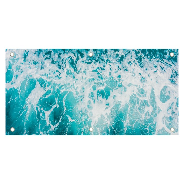 Tropical Blue Ocean Wave Banner and Sign 6  x 3 