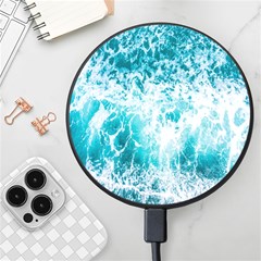 Tropical Blue Ocean Wave Wireless Fast Charger(black) by Jack14