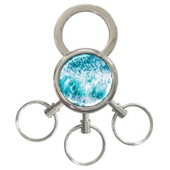 Tropical Blue Ocean Wave 3-ring Key Chain by Jack14