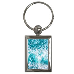 Tropical Blue Ocean Wave Key Chain (rectangle) by Jack14