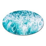 Tropical Blue Ocean Wave Oval Magnet Front