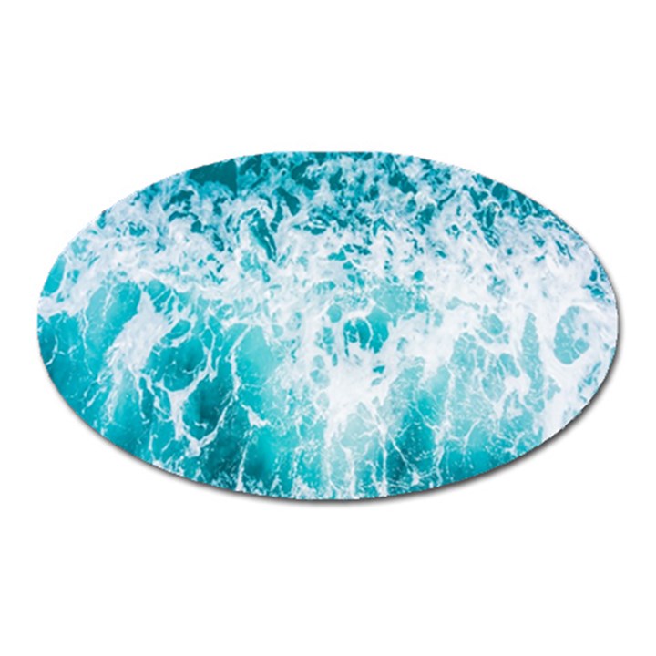 Tropical Blue Ocean Wave Oval Magnet