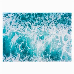 Tropical Blue Ocean Wave Large Glasses Cloth by Jack14