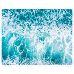 Tropical Blue Ocean Wave Premium Plush Fleece Blanket (Medium) 60 x50  Blanket Front