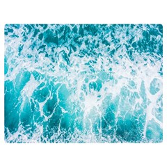 Tropical Blue Ocean Wave Two Sides Premium Plush Fleece Blanket (extra Small)