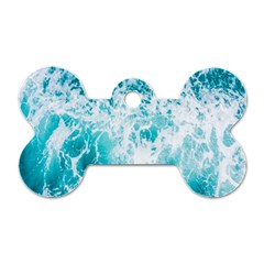 Tropical Blue Ocean Wave Dog Tag Bone (one Side) by Jack14