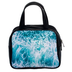 Tropical Blue Ocean Wave Classic Handbag (two Sides)