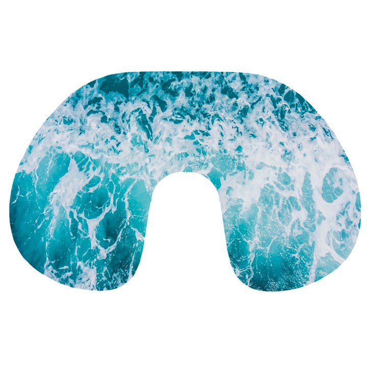 Tropical Blue Ocean Wave Travel Neck Pillow