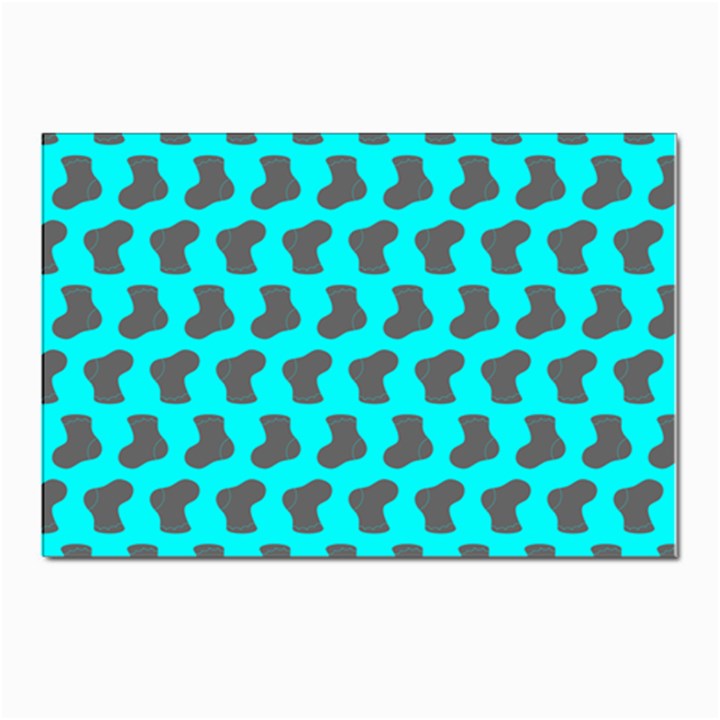 Cute Baby Socks Illustration Pattern Postcard 4 x 6  (Pkg of 10)