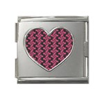 Candy Illustration Pattern Mega Link Heart Italian Charm (18mm) Front