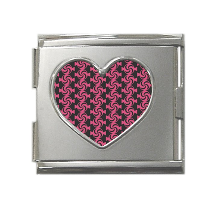 Candy Illustration Pattern Mega Link Heart Italian Charm (18mm)