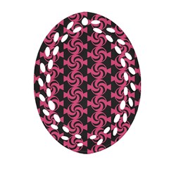 Candy Illustration Pattern Oval Filigree Ornament (two Sides) by GardenOfOphir