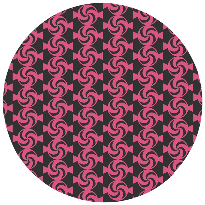 Candy Illustration Pattern Wooden Puzzle Round