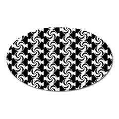 Candy Illustration Pattern Oval Magnet