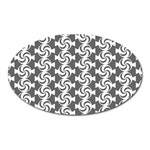 Candy Illustration Pattern Oval Magnet Front