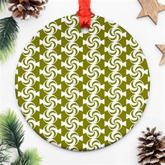 Candy Illustration Pattern Ornament (round) by GardenOfOphir