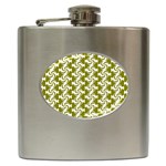 Candy Illustration Pattern Hip Flask (6 oz) Front