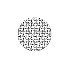 Chooper Motorcycle Drawing Motif Pattern Golf Ball Marker by dflcprintsclothing