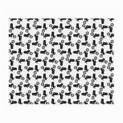 Chooper Motorcycle Drawing Motif Pattern Small Glasses Cloth (2 Sides) by dflcprintsclothing