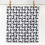 Chooper Motorcycle Drawing Motif Pattern Face Towel Front