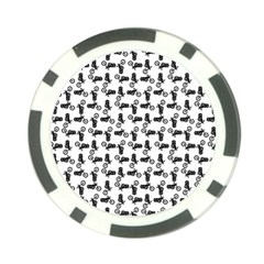 Chooper Motorcycle Drawing Motif Pattern Poker Chip Card Guard (10 Pack) by dflcprintsclothing