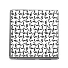 Chooper Motorcycle Drawing Motif Pattern Memory Card Reader (square 5 Slot) by dflcprintsclothing