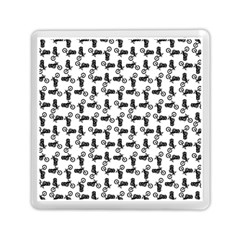 Chooper Motorcycle Drawing Motif Pattern Memory Card Reader (square) by dflcprintsclothing