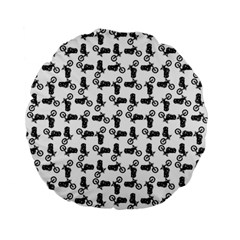 Chooper Motorcycle Drawing Motif Pattern Standard 15  Premium Round Cushions by dflcprintsclothing