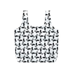 Chooper Motorcycle Drawing Motif Pattern Full Print Recycle Bag (s) by dflcprintsclothing