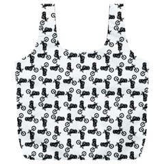 Chooper Motorcycle Drawing Motif Pattern Full Print Recycle Bag (xxl) by dflcprintsclothing