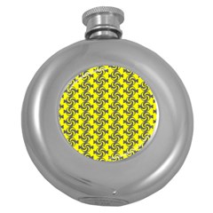 Candy Illustration Pattern Round Hip Flask (5 Oz) by GardenOfOphir