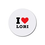 I love lori Rubber Round Coaster (4 pack) Front