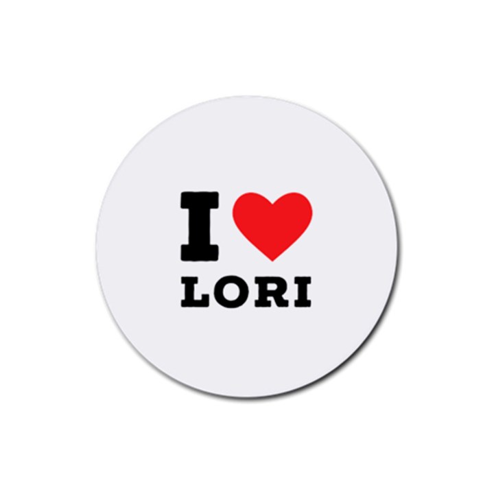 I love lori Rubber Round Coaster (4 pack)