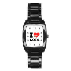 I Love Lori Stainless Steel Barrel Watch by ilovewhateva