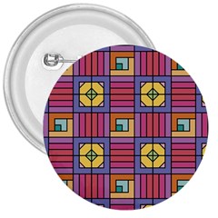 Pattern Geometric Colorful Lines Shapes 3  Buttons