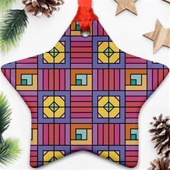 Pattern Geometric Colorful Lines Shapes Ornament (star)